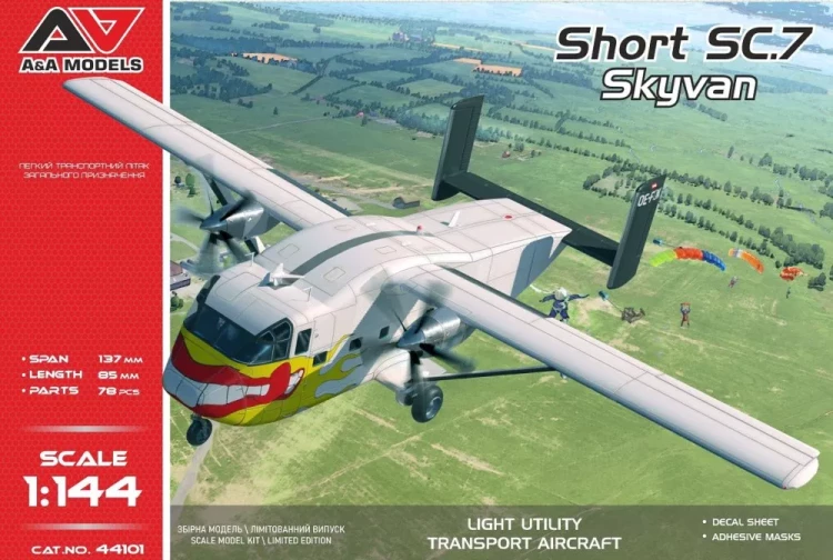 A&A Models 144101 Short SC.7 'Skyvan' (2x camo) 1/144