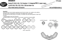 New Ware NWA-M1211 Mask B737-800, C-40A, P-8A, E-7A SMALL (BPK) 1/72