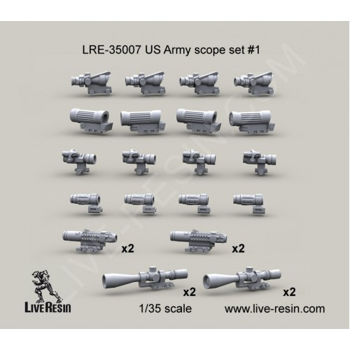 LiveResin LRE35007 US Army scope set 1 1/35