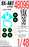 Sx Art 48096 Yak-38/38M (Hobbyboss) Окрасочная маска 1/48