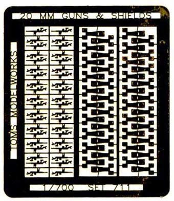 Tom's Modelworks 0711 20MM guns and shields 1/700