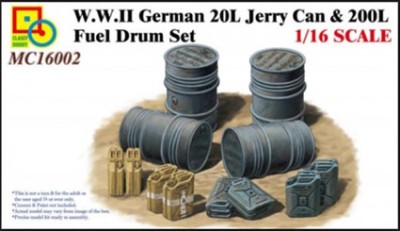 Classy Hobby MC16002	German 20L Jerry Can &amp; 200L Fuel Drum 1:16
