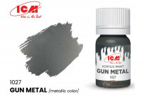 ICM C1027 Оружейная сталь(Gun metal), краска акрил, 12 мл