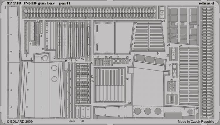 Eduard 32218 P-51D gun bay TRU