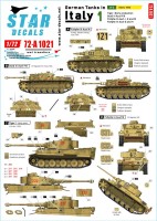 Star Decals 72-A1021 German tanks in Italy # 1. Sicilly 1943.Pz.Kpfw.VI Tiger I Early prod., Sturmgeschutz/StuG.III Ausf.F/8, Pz.Kpfw.III Ausf.J / N / M, Pz.Kpfw.IV Ausf.G / H 1/72