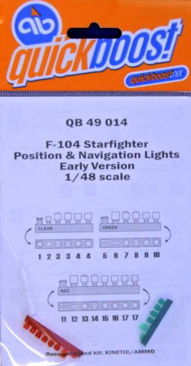QuickBoost QB49014 F-104 Startfighter position&navigation lights 1/48