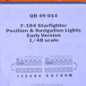QuickBoost QB49014 F-104 Startfighter position&navigation lights 1/48