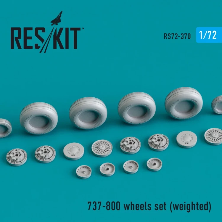 Reskit RS72-370 737-800 wheels set (weighted) 1/72
