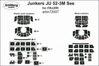 Fly M7207 Masks for Junkers Ju 52-3M See (ITAL) 1/72