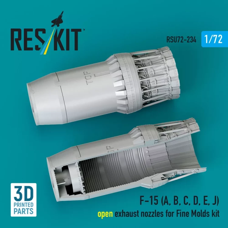 Reskit U72234 F-15 A,B,C,D,E,J open exh.nozzles (FINEM) 1/72