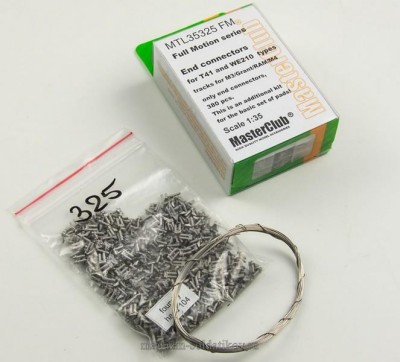 Master Club MTL-35325 FM Full Motion end connectors for M3 Lee/Grant/RAM T41 and WE210 types track, only end connectors 380 pcs, this is an additional kit for the set of pads, limited edition 1/35