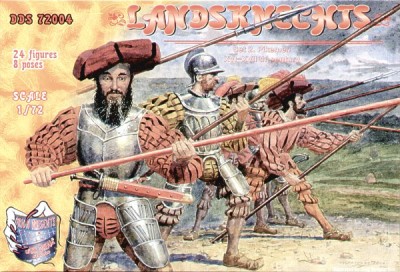 Orion DDS72004 Landsknechts set 2. Pikemen XVI-XVIIth century. Set 2. 24 in 8 poses.... 1/72