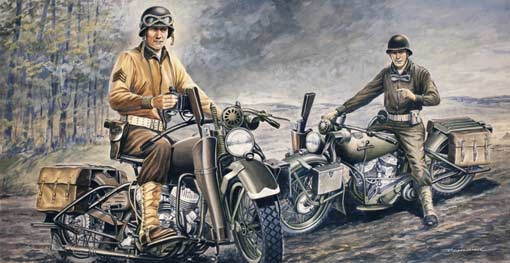 Italeri 00322 Американские мотоциклы WWII 1/35