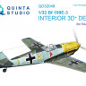 Quinta studio QD32048 Bf 109E-3 (для модели Eduard) 3D Декаль интерьера кабины 1/32