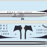 F-rsin Plastic FRP4120 Canadair CL-44 - BOAC cargo service includes a silk-screened decal. 1/144