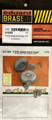 Eduard 672369 BRASSIN P-51D wheels block tread (EDU) 1/72