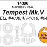KV Models 14386 Tempest MK.V (REVELL #4038, #H-1016, #04915) + маски на диски и колеса REVELL GB 1/144
