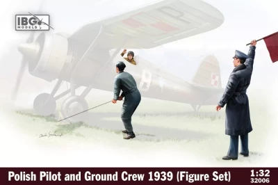 IBG 32006 Polish Pilot and Ground Crew 1939 (3 fig.) 1/32