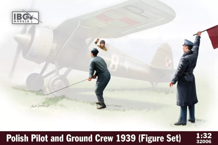 IBG 32006 Polish Pilot and Ground Crew 1939 (3 fig.) 1/32