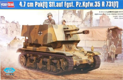 Hobby Boss 83807	4.7 cm Pak(t) Sfl.auf Fgst. Pz.Kpfw.35 R 731(f) 1/35