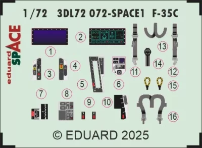 Eduard 3DL72072 F-35C SPACE (TAM) 1/72