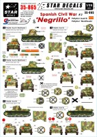 Star Decals STAR35865 Spanish Civil War #3 Negrillo Pz.Kpfw.I Ausf.B and Pz.Kpfw.I 'Modificado' 1/35