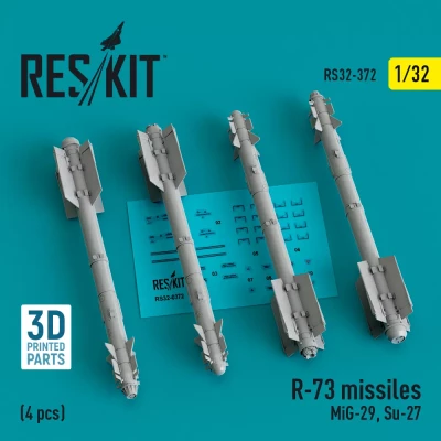 Reskit 32372 R-73 missiles (MiG-29, Su-27) (4 pcs.) 1/32