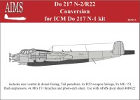 Aims AIMS48P013 Re-release now updated with decals! Dornier Do-217N-2 conversion (designed to be used with ICM Do-217N-1 kits) 1/48