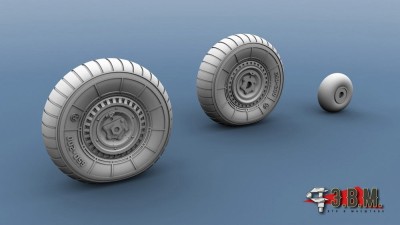 ЭВМ RS72016 Як-9 колеса шасси 1/72