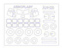 KV Models 72591 Ан-28/C-145/M-28 (AEROPLAST #90040,#90041,#90042,#90043) + маски на диски и колеса AEROPLAST 1/72