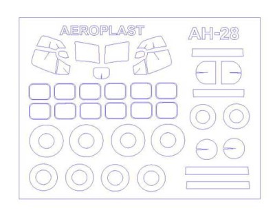 KV Models 72591 Ан-28/C-145/M-28 (AEROPLAST #90040,#90041,#90042,#90043) + маски на диски и колеса AEROPLAST 1/72