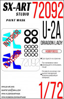 SX Art 72092 Окрасочная маска U-2A Dragon Lady (Hobbyboss) 1/72