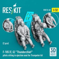 Reskit F32068 F-105 (F, G) Thunderchief pilots sitting 1/32