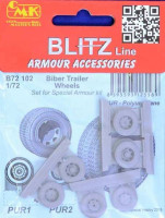 CMK B72102 1/72 Biber Trailer - wheels set (SP.ARMOUR)