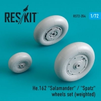 Reskit RS72-354 He 162 Salamander/Spatz wheels (weighted) 1/72