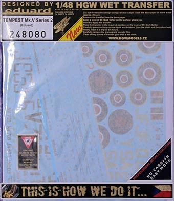 HGW 248080 Decals &amp; Stencils Tempest MK.V Series 2 (EDU) 1/48