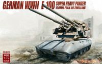 Modelcollect UA72097 E-100 Super Heavy Panzer 128mm Flak 40 Zwilling 1/72