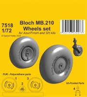 CMK SP7518 Bloch MB.210 Mainwheels & Tailwheel wl/ leg 1/72