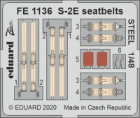Eduard FE1136 1/48 S-2E seatbelts STEEL (KIN)
