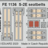 Eduard FE1136 1/48 S-2E seatbelts STEEL (KIN)