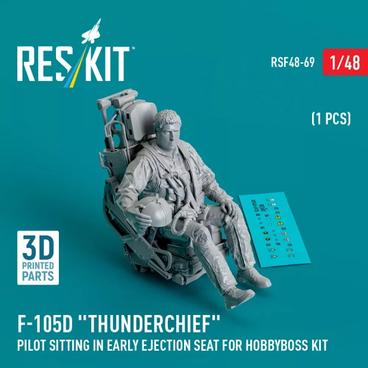 Reskit F48069 F-105D 'Thunderchief' pilot sitting (early) 1/48