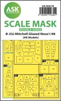 Art Scale 200-M48109 North-American B-25J Mitchell canopy frame paint masks (inside and outside) self-adhesive pre-cut 1/48
