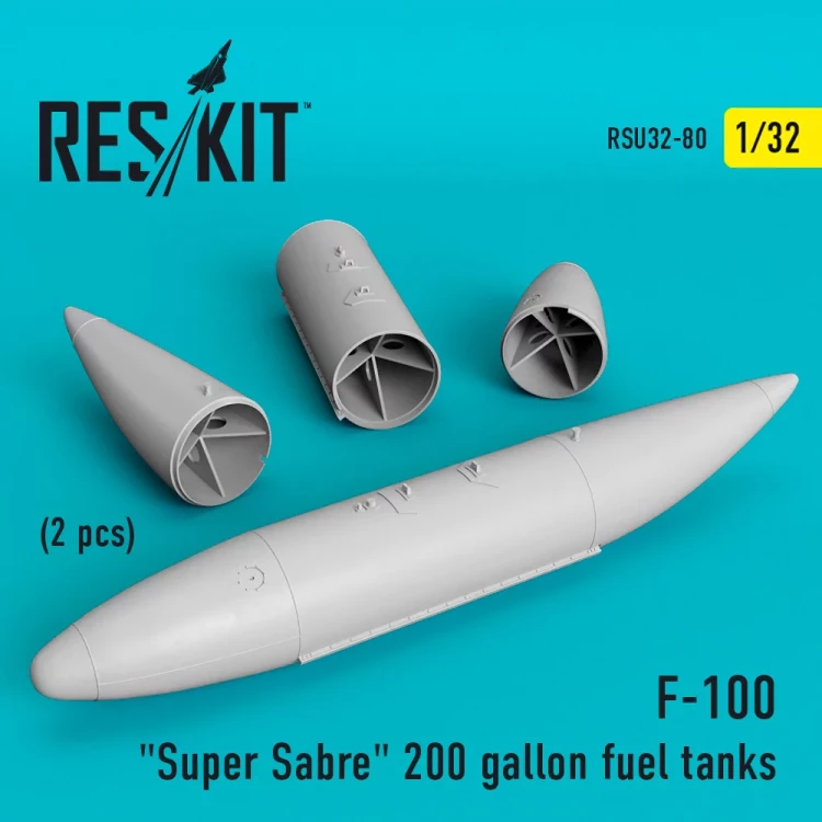 Reskit U32080 F-100 'Super Sabre' 200 gallon fuel tanks 1/32