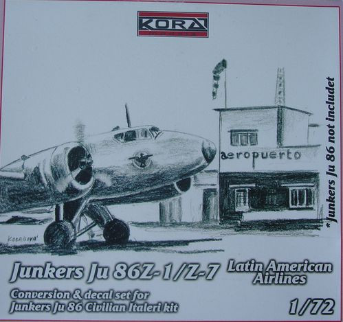 Kora Model C7241 Ju 86Z-1/Z-7 Latin American Airlines-Conv.Set 1/72