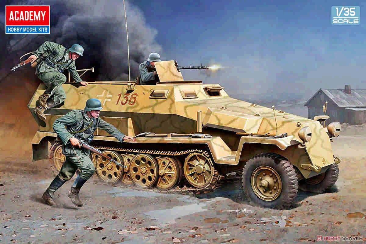 Academy 13540 German Sd.kfz. 251/1 Ausf. C 1/35 ,сборные масштабные модели  Купить,конверсионные наборы,фототравления, дополнения к моделям,  фигурки,Авиация 1:32,Авиация 1:72,Авиация 1:144,cборные масштабные модели  самолетов.