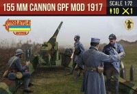 Strelets STRA018 Canon de 155mm GPF mle 1917 with French Late War Crew in Winter Dress 1/72