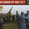 Strelets STRA018 Canon de 155mm GPF mle 1917 with French Late War Crew in Winter Dress 1/72
