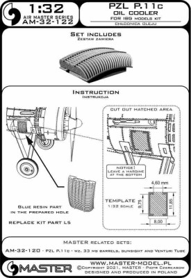 Master AM-32-122 PZL P.11C Oil cooler (IBG) 1/32