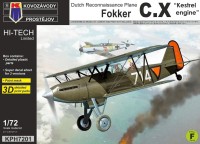Kovozavody Prostejov H7201 Fokker C.X 'Kestrel Engine' (3x camo) HI-TECH 1/72
