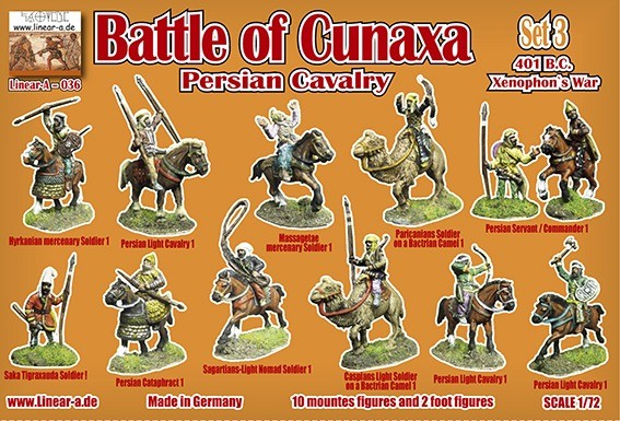 Linear-A LA036 Battle Of Cunaxa 401B.C. Set 3 "Persian Cavalry" 1/72